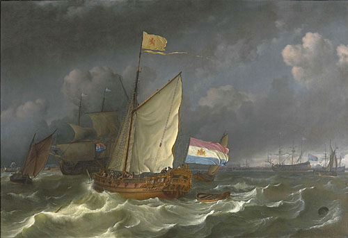 a states yacht on the ij at amsterdam